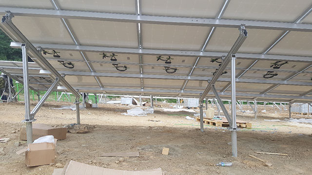 Componentes de suporte solar de parafuso de aterramento galvanizado