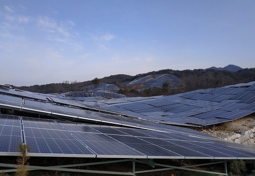 estrutura de montagem do módulo solar painéis solares no solo coreia 10MW

